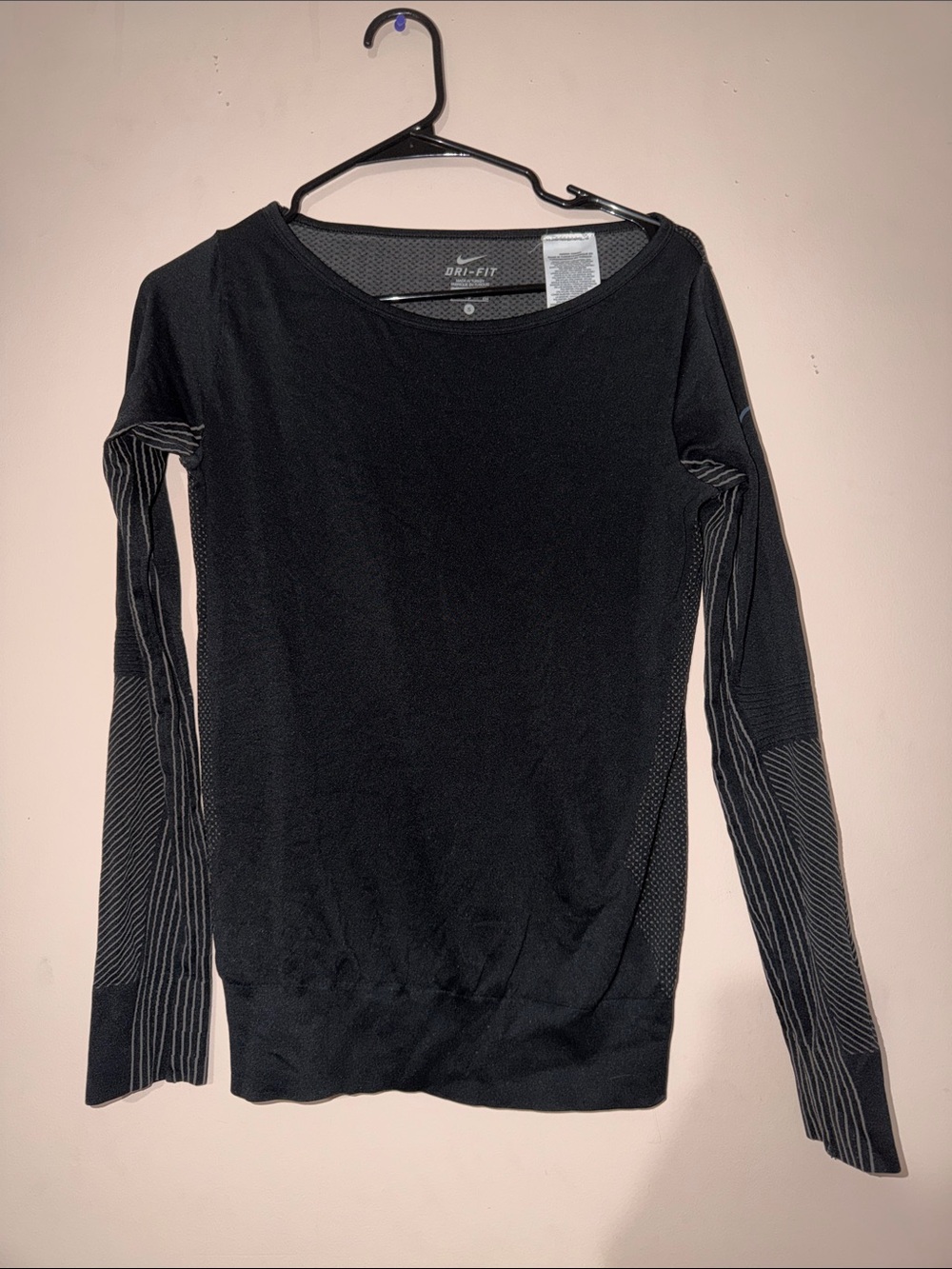 Nike Black Long Sleeve Dri-FIT Performance Tee